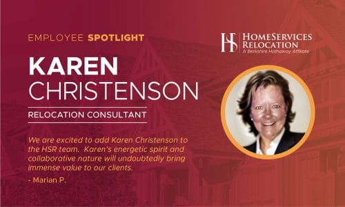 Employee spotlight introduction with Karen Christenson headshot
